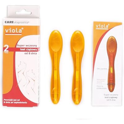 Viola Super Early Pregnancy Test from Day 8, 99% Sensitivity, 5 mIU hCG/ml, 2 tests in pack Viola Super Early Pregnancy Test from Day 8, 99% Sensitivity, 5 mIU hCG/ml, 2 tests in pack