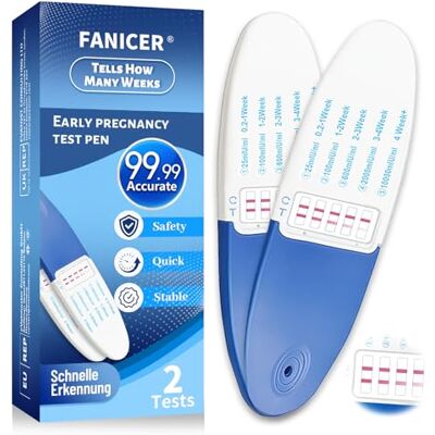 okalabandee 2 x Pregnancy Test Weeks Indicator How Many Weeks Pregnancy Test Accurate weeks pregnancy test with digital display. Early detection HCG kit with clear results for easy home use okalabandee 2 x Pregnancy Test Weeks Indicator How Many Weeks Pregnancy Test Accurate weeks pregnancy test with digital display. Early detection HCG kit with clear results for easy home use