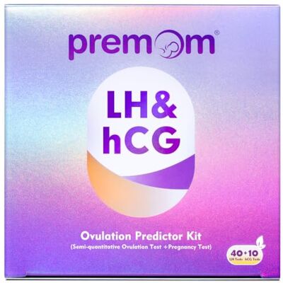 Premom Semi-quantitative 40 Ovulation & 10 Pregnancy Tests, Fertility Test Early Testing, LH & hCG Level Test, Fertility Test Kit for Women, Trying for a Baby, TTC, OPK Strips, Ovulation Tracker Premom Semi-quantitative 40 Ovulation & 10 Pregnancy Tests, Fertility Test Early Testing, LH & hCG Level Test, Fertility Test Kit for Women, Trying for a Baby, TTC, OPK Strips, Ovulation Tracker