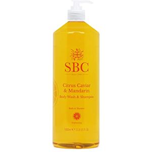 SBC Skincare Citrus Caviar & Mandarin Body Wash & Shampoo 1000ml, 2-in-1 Shower Gel and Shampoo with Vitamin C and E for All the Family SBC Skincare Citrus Caviar & Mandarin Body Wash & Shampoo 1000ml, 2-in-1 Shower Gel and Shampoo with Vitamin C and E for All the Family