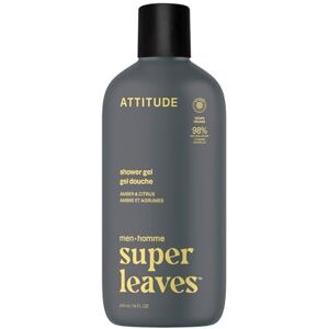 ATTITUDE Shower Gel Body Wash for Men, 98% Natural Origin Ingredients, Paraben & Phthalate Free, EWG Verified, Cleanses Without Drying, Amber & Citrus, 415 mL ATTITUDE Shower Gel Body Wash for Men, 98% Natural Origin Ingredients, Paraben & Phthalate Free, EWG Verified, Cleanses Without Drying, Amber & Citrus, 415 mL