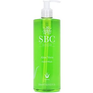 SBC Skincare Aloe Vera Hand Wash 500ml Cooling pH Balanced Liquid Hand Soap with Aloe Vera and Cucumber SBC Skincare Aloe Vera Hand Wash 500ml Cooling pH Balanced Liquid Hand Soap with Aloe Vera and Cucumber