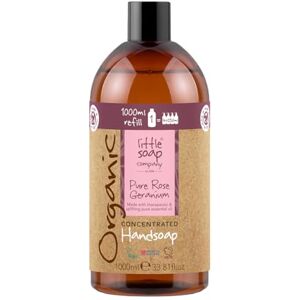 Little Soap Company Organic Rose Geranium Hand Soap Refill – 1L Concentrated Liquid Soap, Natural, Vegan, Cruelty-Free Hand Wash Little Soap Company Organic Rose Geranium Hand Soap Refill – 1L Concentrated Liquid Soap, Natural, Vegan, Cruelty-Free Hand Wash