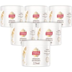 Imperial Leather Ultimate Moisture Vanilla & White Orchid Foaming Exfoliating Body Scrub, Ultra Rich Lather, Suitable for Sensitive Skin, Vegan & Cruelty Free (225ml), Multipack 6 x 225ml Imperial Leather Ultimate Moisture Vanilla & White Orchid Foaming Exfoliating Body Scrub, Ultra Rich Lather, Suitable for Sensitive Skin, Vegan & Cruelty Free (225ml), Multipack 6 x 225ml