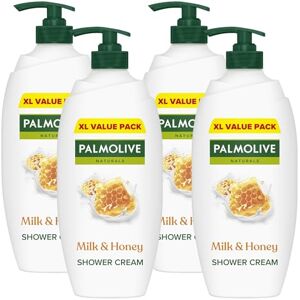 Palmolive Naturals Milk & Honey Shower Gel Cream 4x750ml, vitamin E body wash to nourish skin, leaves skin feeling soft, with plant-based almond milk, ingredients of 95% natural origin* Palmolive Naturals Milk & Honey Shower Gel Cream 4x750ml, vitamin E body wash to nourish skin, leaves skin feeling soft, with plant-based almond milk, ingredients of 95% natural origin*