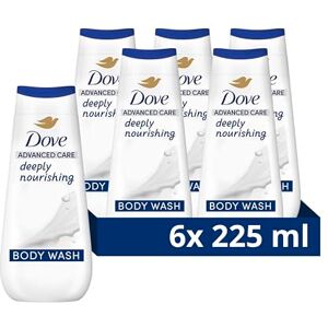 Dove Advanced Care Deeply Nourishing Body Wash Body Cleanser shower gel with skin-natural nutrients for instantly lotion-soft skin 6x 225 ml Dove Advanced Care Deeply Nourishing Body Wash Body Cleanser shower gel with skin-natural nutrients for instantly lotion-soft skin 6x 225 ml
