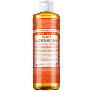 Dr. Bronner's Dr Bronner's 18-in-1 Pure Castile Liquid Soap, Made with Organic Oils, Used for Face, Body, Hair, Laundry, Pets and Dishes, Certified Fair Trade & Vegan Friendly, 473ml Recycled Bottle Dr. Bronner's Dr Bronner's 18-in-1 Pure Castile Liquid Soap, Made with Organic Oils, Used for Face, Body, Hair, Laundry, Pets and Dishes, Certified Fair Trade & Vegan Friendly, 473ml Recycled Bottle