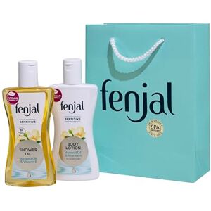Fenjal Sensitive Cleanse & Hydrate Gift Set Shower oil 225ml Body Lotion 200ml Perfect Blend of Fresh Lily and Apple Jasmine with Sparkling freshness of Lemon Fenjal Sensitive Cleanse & Hydrate Gift Set Shower oil 225ml Body Lotion 200ml Perfect Blend of Fresh Lily and Apple Jasmine with Sparkling freshness of Lemon