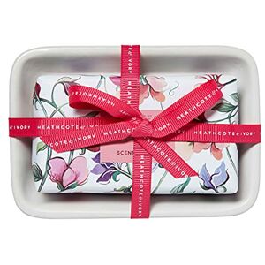 Heathcote & Ivory Scented Soap in Cermaic Dish 150g, Moisturiser, Shea Butter, Sweet Pea Honeysuckle Fragrance, Housewarming Gift, Vegan and Cruelty Friendly Heathcote & Ivory Scented Soap in Cermaic Dish 150g, Moisturiser, Shea Butter, Sweet Pea Honeysuckle Fragrance, Housewarming Gift, Vegan and Cruelty Friendly