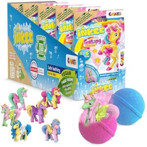 INKEE Galupy Unicorn Bath Bombs for Kids – 5 Piece Gift Set with Surprise Unicorn Toy Inside, Caramel Scent and Jojoba Oil – Bubble Bath Fizzers for Children 3+ in Display Box INKEE Galupy Unicorn Bath Bombs for Kids – 5 Piece Gift Set with Surprise Unicorn Toy Inside, Caramel Scent and Jojoba Oil – Bubble Bath Fizzers for Children 3+ in Display Box
