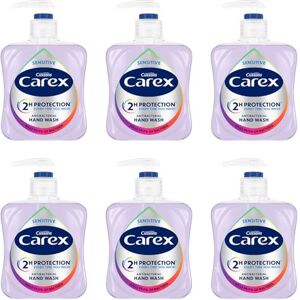 CAREX Dermacare Sensitive Antibacterial Hand Wash, Soap for Senstive Skin, Gentle and Protects Hands, Bulk Buy, Pack of 6 x 250ml CAREX Dermacare Sensitive Antibacterial Hand Wash, Soap for Senstive Skin, Gentle and Protects Hands, Bulk Buy, Pack of 6 x 250ml