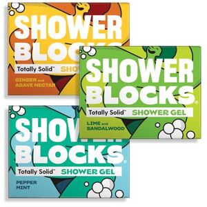 Shower Blocks Mixed 3 Pack Solid Shower Gels: Mens Edit Plastic, Cruelty and Paraben Free Vegan Moisturising Body Soap For The Shower Shower Blocks Mixed 3 Pack Solid Shower Gels: Mens Edit Plastic, Cruelty and Paraben Free Vegan Moisturising Body Soap For The Shower