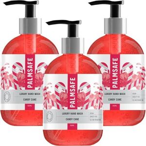 Palmsafe Candy Cane 300ml x 3 Luxury Hand Wash Soothing Hand Cleanser Hydrates Sensitive or Irritated Skin Natural Bioactives to Nourish and Moisturise Vegan-friendly Palmsafe Candy Cane 300ml x 3 Luxury Hand Wash Soothing Hand Cleanser Hydrates Sensitive or Irritated Skin Natural Bioactives to Nourish and Moisturise Vegan-friendly