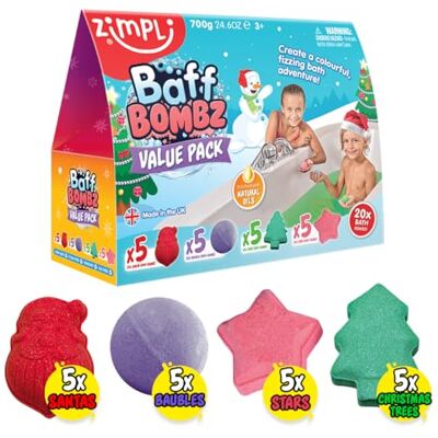 Zimpli Kids Christmas Edition Baff Bombz - Bath Bombs Zimpli Kids Christmas Edition Baff Bombz - Bath Bombs
