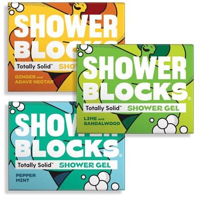 Shower Blocks Mixed 3 Pack Solid Shower Gels: Mens Edit Plastic, Cruelty and Paraben Free Vegan Moisturising Body Soap For The Shower Shower Blocks Mixed 3 Pack Solid Shower Gels: Mens Edit Plastic, Cruelty and Paraben Free Vegan Moisturising Body Soap For The Shower