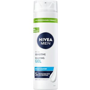 NIVEA MEN Sensitive Shaving Gel Pack of 6 (6 x 200ml) for Sensitive Skin, for Men, for Irritated and Dry Skin with Chamomile NIVEA MEN Sensitive Shaving Gel Pack of 6 (6 x 200ml) for Sensitive Skin, for Men, for Irritated and Dry Skin with Chamomile