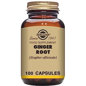Solgar SFP Ginger Root Extract Herbal Supplement Vegan 100 Vegetable Capsules, Brown Solgar SFP Ginger Root Extract Herbal Supplement Vegan 100 Vegetable Capsules, Brown