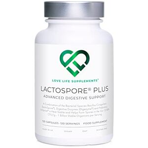 LOVE LIFE SUPPLEMENTS LactoSpore® (Bacillus Coagulans) Plus Spore Based Probiotic 120 Capsules - 4 Month Supply Bloating Relief/Gut Health 15 Billion CFU/g includes Digestive Enzymes & Prebiotic Inulin UK Made LOVE LIFE SUPPLEMENTS LactoSpore® (Bacillus Coagulans) Plus Spore Based Probiotic 120 Capsules - 4 Month Supply Bloating Relief/Gut Health 15 Billion CFU/g includes Digestive Enzymes & Prebiotic Inulin UK Made