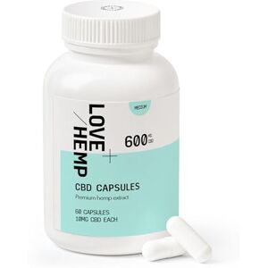 Love Hemp Capsules 60Pieces 600mg/Medium Strength 10mg per Tablet Made in UK- CBD Supplements with MCT Oil, Vegan & Gluten-Free CBD Capsules, Natural Daily Health Hemp Extract for Relaxation & Comfort Love Hemp Capsules 60Pieces 600mg/Medium Strength 10mg per Tablet Made in UK- CBD Supplements with MCT Oil, Vegan & Gluten-Free CBD Capsules, Natural Daily Health Hemp Extract for Relaxation & Comfort