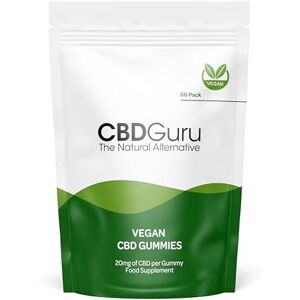 CBD Guru Vegan CBD Gummies 20mg 60 Pack Mixed Fruit Flavour Broad Spectrum CBD Vegan Gummy Bears for Sleep & Anxiety Support, 1200mg Total CBD CBD Guru Vegan CBD Gummies 20mg 60 Pack Mixed Fruit Flavour Broad Spectrum CBD Vegan Gummy Bears for Sleep & Anxiety Support, 1200mg Total CBD