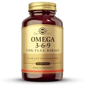 Solgar Omega 3-6-9 Softgels Pack of 60 Blend of Premium Fish, Flax and Borage Oils – Specially formulated ratio Molecularly distilled to remove mercury, PCBs and heavy metal contaminants Solgar Omega 3-6-9 Softgels Pack of 60 Blend of Premium Fish, Flax and Borage Oils – Specially formulated ratio Molecularly distilled to remove mercury, PCBs and heavy metal contaminants