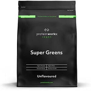 Protein Works Super Greens Powder , Nutrient Dense Detox Shake , Supports Immune System , Vegan , 83 Shakes , Unflavoured , 1kg Protein Works Super Greens Powder , Nutrient Dense Detox Shake , Supports Immune System , Vegan , 83 Shakes , Unflavoured , 1kg