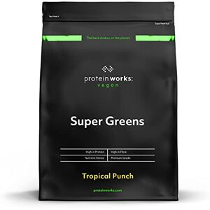 Protein Works Super Greens Powder , Nutrient Dense Detox Shake , Supports Immune System , Vegan, 83 Shakes , Tropical Punch , 1kg Protein Works Super Greens Powder , Nutrient Dense Detox Shake , Supports Immune System , Vegan, 83 Shakes , Tropical Punch , 1kg