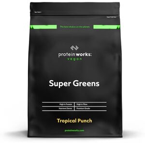 Protein Works Super Greens Powder , Nutrient Dense Detox Shake , Supports Immune System , Vegan , 20 Shakes , Tropical Punch , 250g Protein Works Super Greens Powder , Nutrient Dense Detox Shake , Supports Immune System , Vegan , 20 Shakes , Tropical Punch , 250g