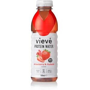 Vieve Protein Water 6x500ml Strawberry & Rhubarb 20g Protein, Sugar Free, Fat Free & Dairy Free A Ready to Drink Alternative to Protein Powders & Shakes 6 Pack Vieve Protein Water 6x500ml Strawberry & Rhubarb 20g Protein, Sugar Free, Fat Free & Dairy Free A Ready to Drink Alternative to Protein Powders & Shakes 6 Pack