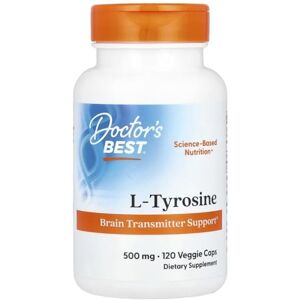 DoctorsBEST Doctor's Best L-Tyrosine 500 mg to Support Mental Clarity and Cognitive Function 120 Capsules DoctorsBEST Doctor's Best L-Tyrosine 500 mg to Support Mental Clarity and Cognitive Function 120 Capsules
