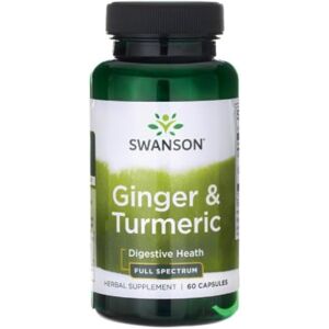 Swansons Swanson Ginger & Turmeric Complex Botanical Duo for Joint Comfort & Digestive Support Full Root Blend 60 Capsules Swansons Swanson Ginger & Turmeric Complex Botanical Duo for Joint Comfort & Digestive Support Full Root Blend 60 Capsules