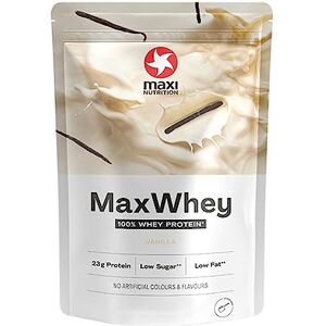 MaxiNutrition MaxWhey Whey Protein Powder Vanilla Low-Fat Low Sugar Gluten & Soy-Free Vegetarian 420g 113 kcal per Serving 14 Servings MaxiNutrition MaxWhey Whey Protein Powder Vanilla Low-Fat Low Sugar Gluten & Soy-Free Vegetarian 420g 113 kcal per Serving 14 Servings