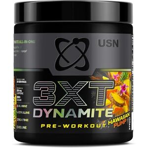 USN 3XT Dynamite Pre Workout Powder (30 Servings – 375g). Pre- Workout Energy Drink with Natural Caffeine (250mg), Citrulline, Creatine, Beta Alanine, Choline, Taurine and Zero Sugar – Hawaiian Pump USN 3XT Dynamite Pre Workout Powder (30 Servings – 375g). Pre- Workout Energy Drink with Natural Caffeine (250mg), Citrulline, Creatine, Beta Alanine, Choline, Taurine and Zero Sugar – Hawaiian Pump