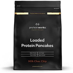 THE PROTEIN WORKS Protein Works Loaded Protein Pancakes, Premium Protein Pancake Mix, High Protein Breakfast, Low Sugar, Low Fat, Milk Choc Chip, 8 Servings, 500g THE PROTEIN WORKS Protein Works Loaded Protein Pancakes, Premium Protein Pancake Mix, High Protein Breakfast, Low Sugar, Low Fat, Milk Choc Chip, 8 Servings, 500g