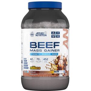 Applied Nutrition Beef Mass Gainer Protein Powder – 42g Beef Protein Isolate, High Calorie Weight Gainer Supplement, Lactose Free, Low Sugar (3.13kg – 25 Servings) (Cola Millions) Applied Nutrition Beef Mass Gainer Protein Powder – 42g Beef Protein Isolate, High Calorie Weight Gainer Supplement, Lactose Free, Low Sugar (3.13kg – 25 Servings) (Cola Millions)