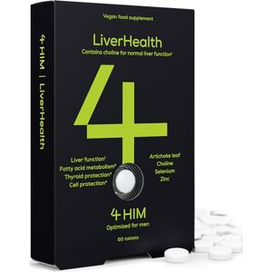 4 HIM LiverHealth Liver Support Supplements 60 Vegan Tablets Liver Supplements for Liver Function Made with Zinc, Choline and Selenium 4 HIM LiverHealth Liver Support Supplements 60 Vegan Tablets Liver Supplements for Liver Function Made with Zinc, Choline and Selenium