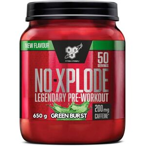 BSN Nutrition N.O.-Xplode Pre Workout Powder Food Supplement, Energy and Focus Booster with Caffeine, Amino Acids, Vitamin C and Zinc, Green Burst Flavour, 50 Servings, 650 g BSN Nutrition N.O.-Xplode Pre Workout Powder Food Supplement, Energy and Focus Booster with Caffeine, Amino Acids, Vitamin C and Zinc, Green Burst Flavour, 50 Servings, 650 g