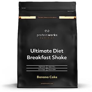 THE PROTEIN WORKS Protein Works Ultimate Diet Breakfast Shake, On-the-Go Healthy Weight Loss Meal Replacement, Added Caffeine, Low Calorie, Low Sugar, Banana Cake, 18 Servings, 1kg THE PROTEIN WORKS Protein Works Ultimate Diet Breakfast Shake, On-the-Go Healthy Weight Loss Meal Replacement, Added Caffeine, Low Calorie, Low Sugar, Banana Cake, 18 Servings, 1kg