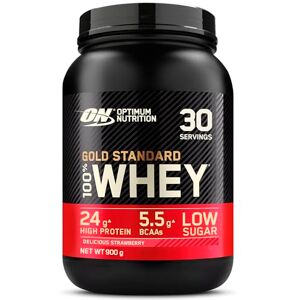 Optimum Nutrition Gold Standard 100% Whey Muscle Building and Recovery Protein Powder With Naturally Occurring Glutamine and BCAA Amino Acids, Delicious Strawberry Flavour, 30 Servings, 900 g Optimum Nutrition Gold Standard 100% Whey Muscle Building and Recovery Protein Powder With Naturally Occurring Glutamine and BCAA Amino Acids, Delicious Strawberry Flavour, 30 Servings, 900 g