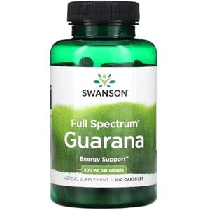 Swansons Swanson Guarana Seed 500mg Natural Caffeine Source for Energy & Focus Herbal Stimulant 100 Capsules Swansons Swanson Guarana Seed 500mg Natural Caffeine Source for Energy & Focus Herbal Stimulant 100 Capsules