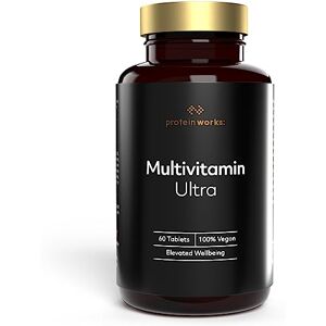 Protein Works Multivitamin Ultra, 26 Active Ingredients, 1-a-Day Tablet, Immunity, Energy Boost, Beauty, Cognitive Performance, Bone Health, Vegan, 60 Tablets Protein Works Multivitamin Ultra, 26 Active Ingredients, 1-a-Day Tablet, Immunity, Energy Boost, Beauty, Cognitive Performance, Bone Health, Vegan, 60 Tablets
