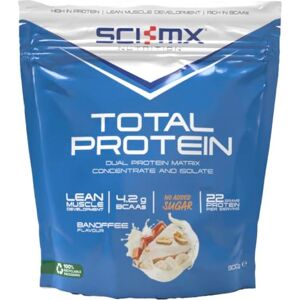 SCI-MX Total Protein Concentrate & Isolate Protein Powder Lean Muscle Development Banoffee • No Added Sugar • 4.2g BCAAs + 22g Protein per Serving • 900g SCI-MX Total Protein Concentrate & Isolate Protein Powder Lean Muscle Development Banoffee • No Added Sugar • 4.2g BCAAs + 22g Protein per Serving • 900g