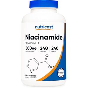 Nutricost Vitamin B3 Niacinamide 500mg, 240 Capsules Gluten Free, Non-GMO, Soy Free, No Niacin Flush, Energy Boost, Premium Quality Nutricost Vitamin B3 Niacinamide 500mg, 240 Capsules Gluten Free, Non-GMO, Soy Free, No Niacin Flush, Energy Boost, Premium Quality