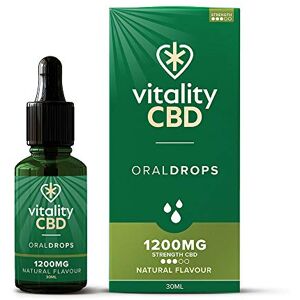 Vitality CBD Oral Drops in hempseed Oil, 1200 mg, Natural, 30ml, NO THC Vitality CBD Oral Drops in hempseed Oil, 1200 mg, Natural, 30ml, NO THC