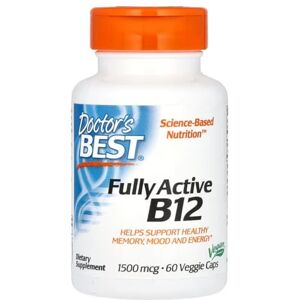 DoctorsBEST Doctor's Best Fully Active B12 (1500mcg) Supports Energy Production and Nerve Health 60 Veggie Capsules DoctorsBEST Doctor's Best Fully Active B12 (1500mcg) Supports Energy Production and Nerve Health 60 Veggie Capsules