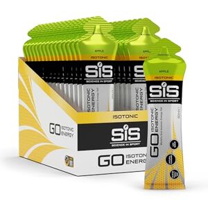 Science in Sport SiS Go Isotonic Energy Gel 0.6g Sugar & 22g Carbohydrates per Gel Vegan Digestible & Practical Consumed Without Water Informed Sport Tested Apple, 30 x 60ml Gels Science in Sport SiS Go Isotonic Energy Gel 0.6g Sugar & 22g Carbohydrates per Gel Vegan Digestible & Practical Consumed Without Water Informed Sport Tested Apple, 30 x 60ml Gels