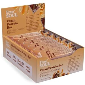 Free Soul Vegan Protein Bars 12 x 50g Plant Based Chocolate Protein Bars Delicious Dairy Free, Low Sugar, Low Carb Bars Sucralose Free, Gluten Free 15g of Protein per Bar Free Soul Vegan Protein Bars 12 x 50g Plant Based Chocolate Protein Bars Delicious Dairy Free, Low Sugar, Low Carb Bars Sucralose Free, Gluten Free 15g of Protein per Bar
