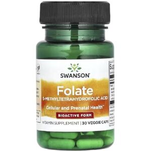 Swansons Swanson Quatrefolic Folate 400mcg 4th Generation Active Folic Acid Bioavailable Methylated Form 30 Capsules Swansons Swanson Quatrefolic Folate 400mcg 4th Generation Active Folic Acid Bioavailable Methylated Form 30 Capsules