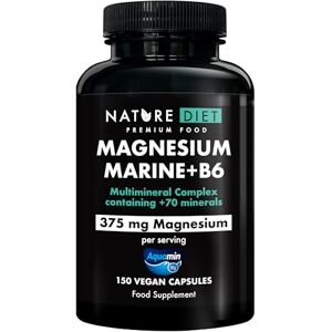 Nature Diet Magnesium Marine + B6 Magnesium Supplements 375mg Magnesium per Serving 150 Vegan Tablets Nature Diet Magnesium Marine + B6 Magnesium Supplements 375mg Magnesium per Serving 150 Vegan Tablets