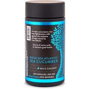 Nova Sea Atlantic Wild-Caught Sea Cucumber 60 Capsules – Fucosylated Chondroitin with Vitamins & Minerals, Natural Antioxidant, Anti-Inflammatory & Collagen-Rich Supplement Nova Sea Atlantic Wild-Caught Sea Cucumber 60 Capsules – Fucosylated Chondroitin with Vitamins & Minerals, Natural Antioxidant, Anti-Inflammatory & Collagen-Rich Supplement